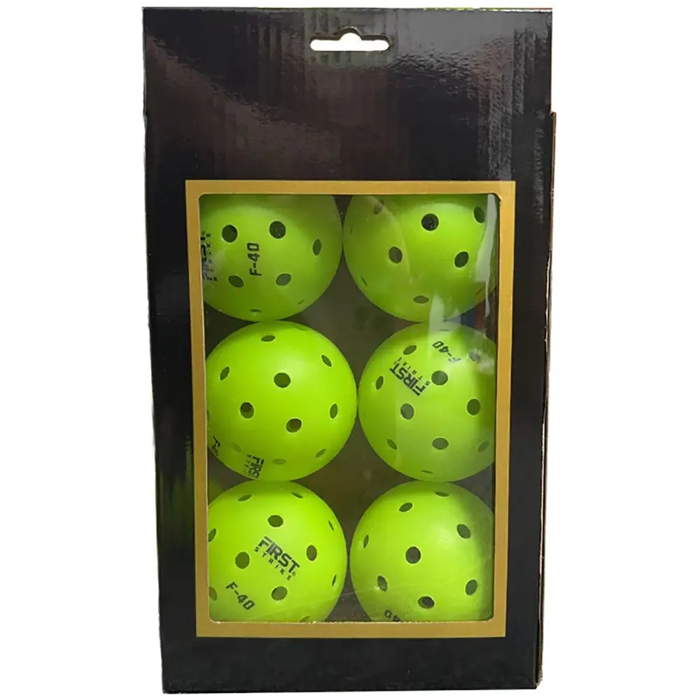 First Strike Pickleball F-40 Competition Game Balls - 6 Pack 1