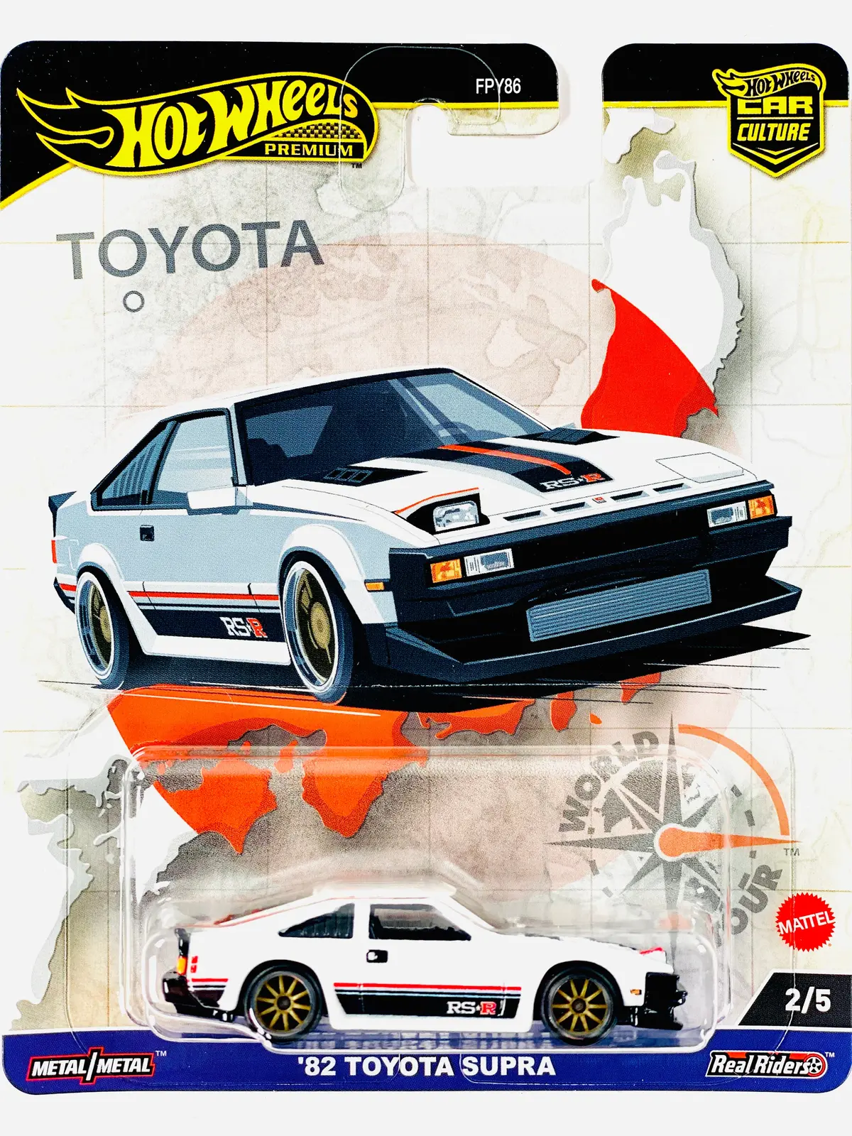 Hot Wheels 2024 World Tour Case A '82 Toyota Supra - Damaged Card 1