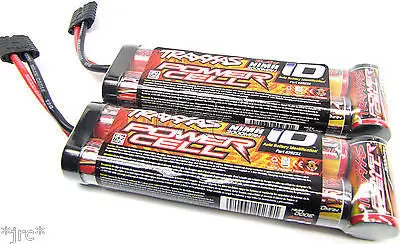 2 X New Traxxas Power Cell Id Nihm 3000Mah 8.4V Batteries E-Revo E-Maxx Slash 1