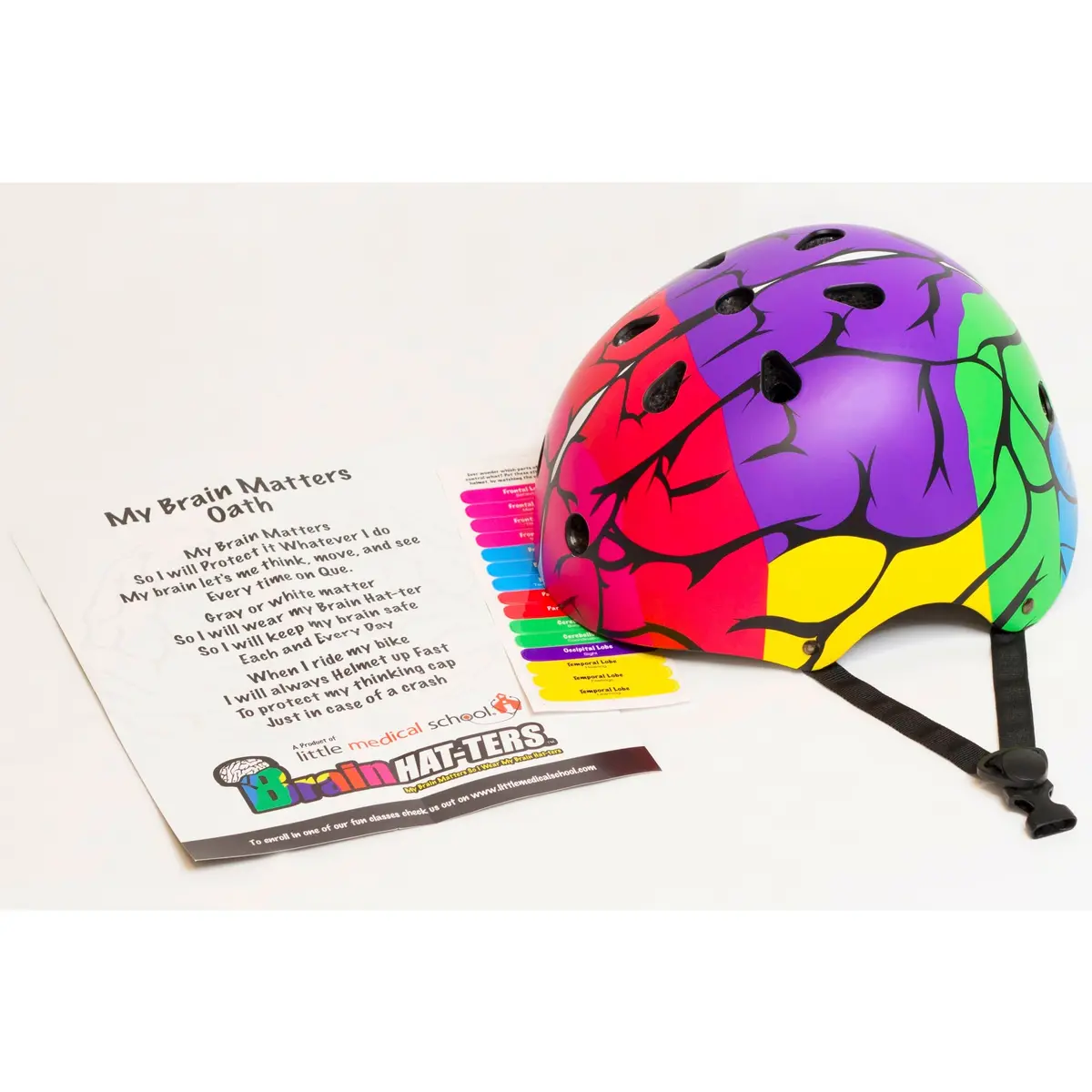 Little Medical School Brain Hat-Ter Helmet - Educational Safeguard - Colorful 1