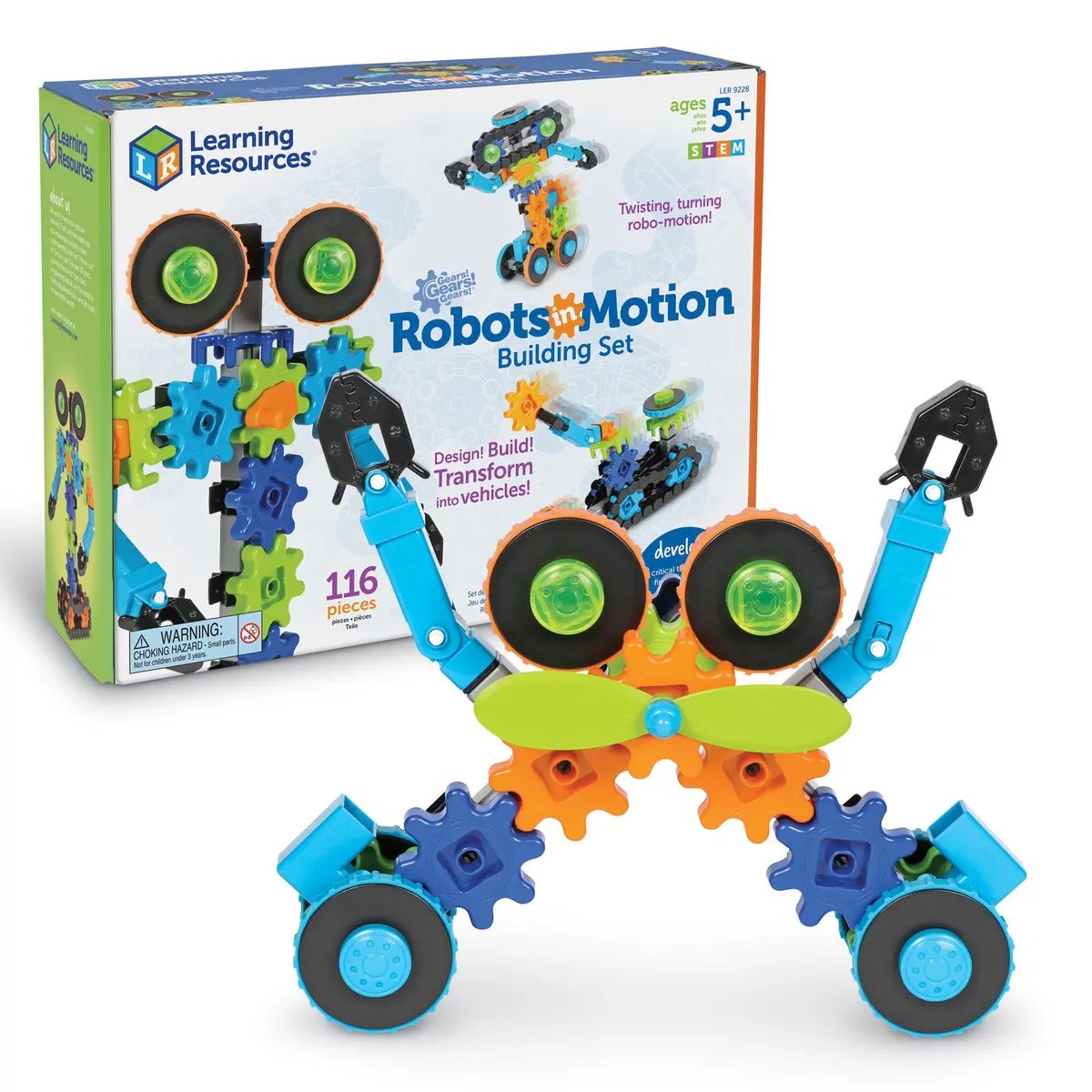 Learning Resources Gears! Gears! Gears! Robots In Motion - Stem Building Set 1