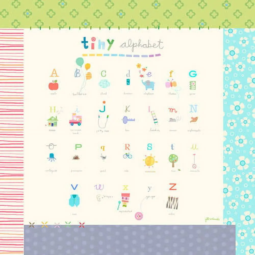Jill Mcdonald Oopsy Daisys Tiny Alphabet C - Canvas Wall Art 1