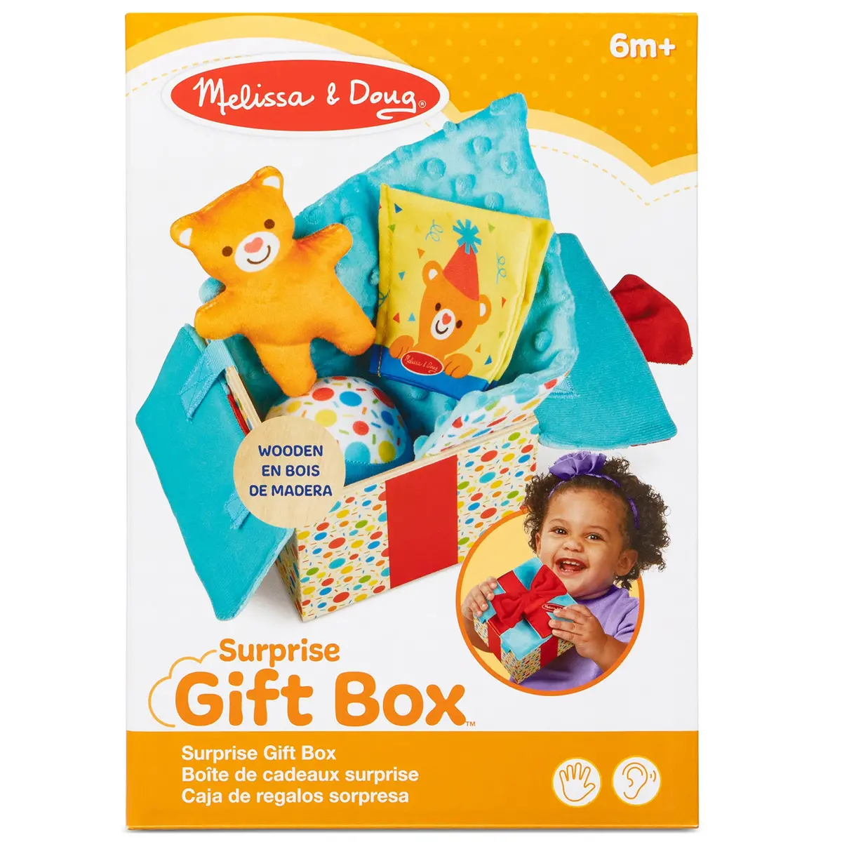 Melissa & Doug Wooden Surprise Gift Box ‚Äì Interactive Sensory Toy 1