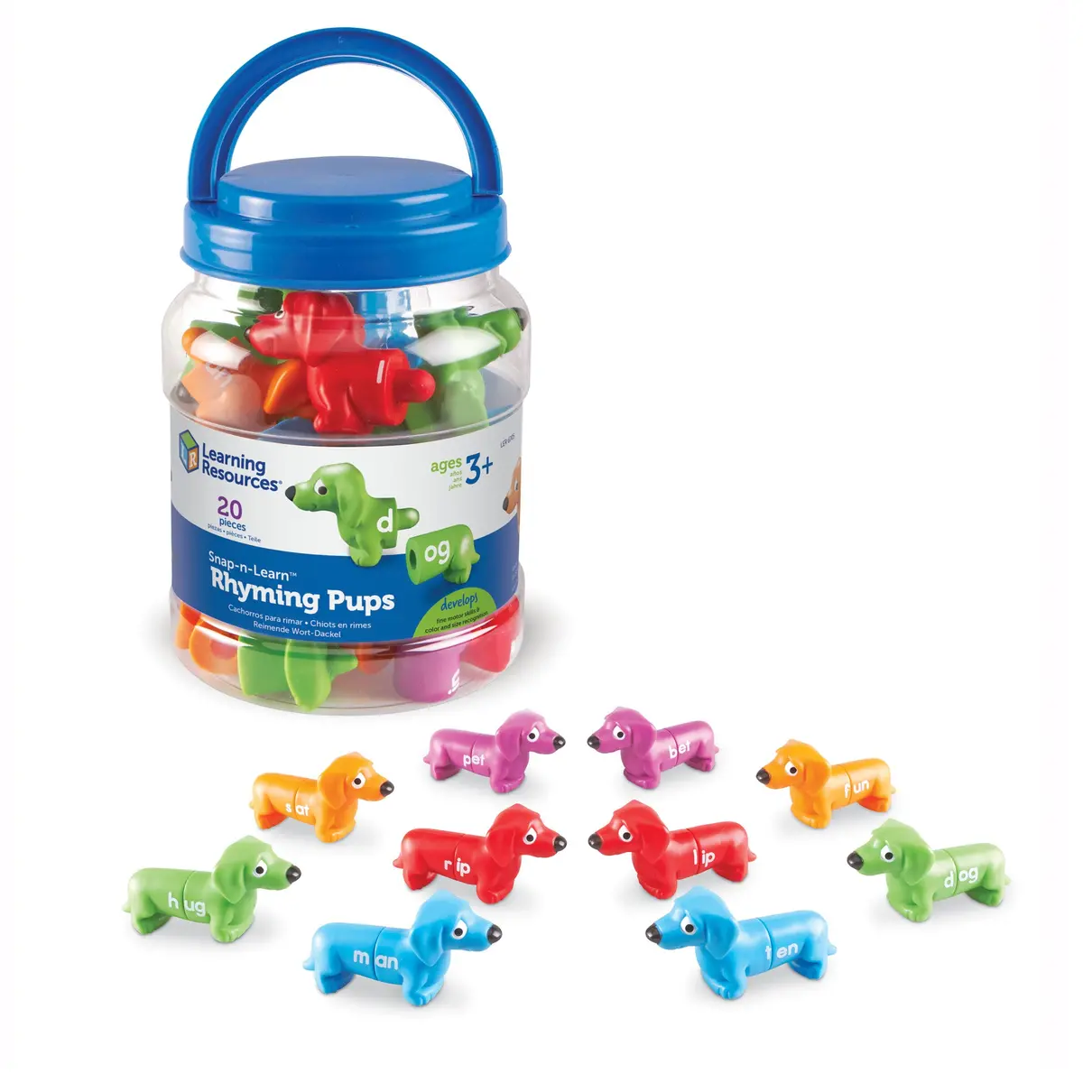 Learning Resources Snap-N-Learn Rhyming Pups - Educational Toy For Early Phonics 1
