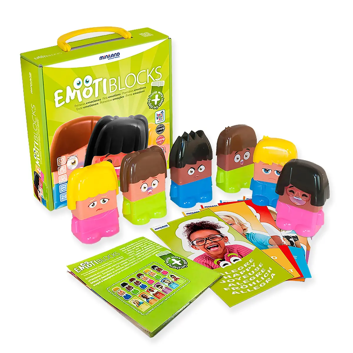 Miniland Educational Emotiblocks - Interchangeable Emotion Blocks - 18 Pieces 1