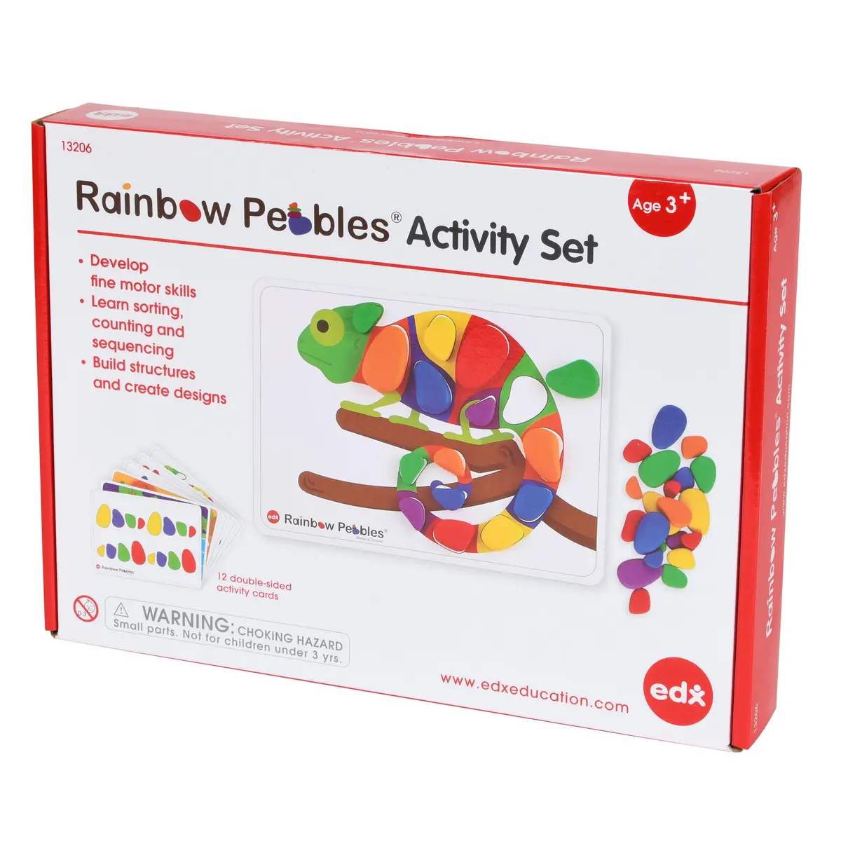 Edxeducation Rainbow Pebbles Activity Set - Creative Educational Toy With 48 Pebbles And 24 Activities 1