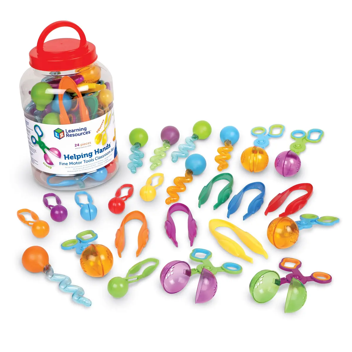 Learning Resources Helping Hands Fine Motor Tools Classroom Set - 24 Piece 1