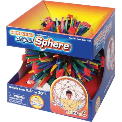 Hoberman Original Rainbow Sphere Expandable Play And Learn Kit 1