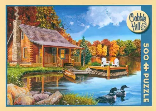 Cobble Hill Loon Lake Scenery Jigsaw Puzzle - 500 Pc 1