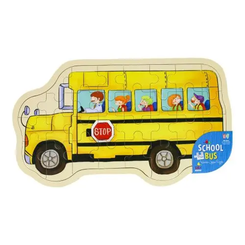 Go! Games School Bus Wooden Jigsaw Puzzle - 15 Pc 1