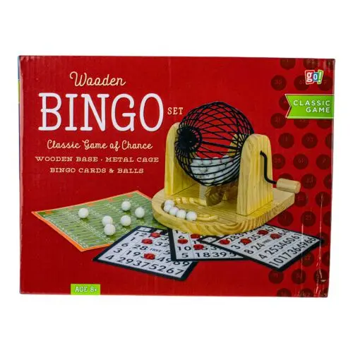 Classic Wooden Bingo Set With Colorful Accessories 1