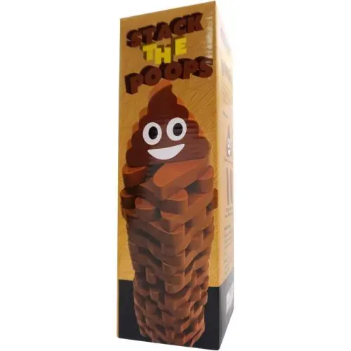 Stack The Poops Wooden Tower Game - Family Fun With A Twist 1
