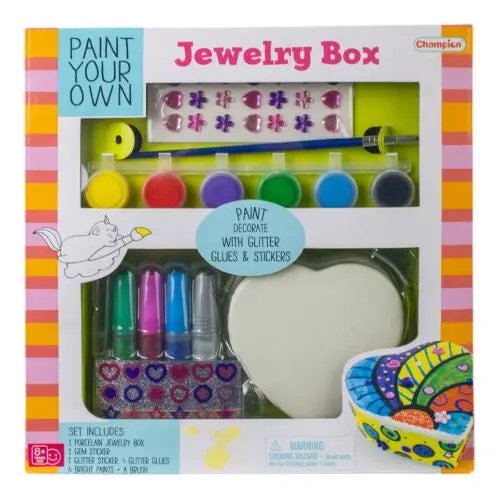 Creative Studio Heart-Shaped Diy Jewelry Box Painting Kit 1