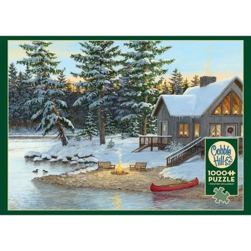 Gibsons Winter At The Cabin Jigsaw Puzzle - 1000 Pc 1