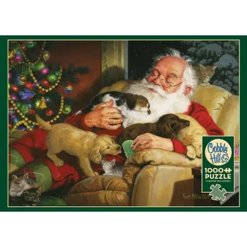 Cobble Hill Santa's Quiet Time Jigsaw Puzzle - 1000 Pc 1
