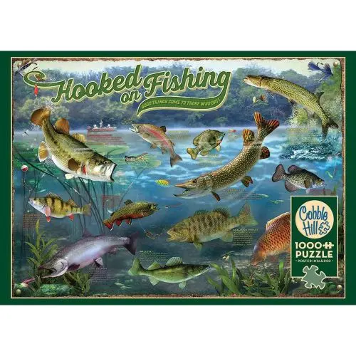 Cobble Hill Hooked On Fishing 1000Pc Jigsaw Puzzle 1