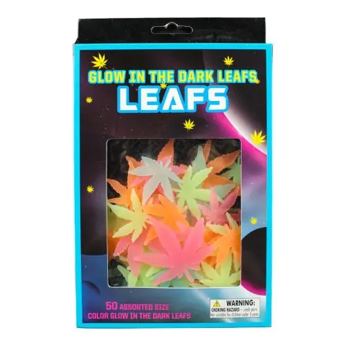Multicolor Glow Pot Leafs Decorative Stickers 1