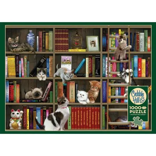 Cobble Hill Kitty Librarians Jigsaw Puzzle - 1000 Pc 1