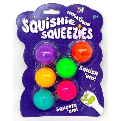 Squishie Squeezies Colorful Fun Balls 6 Pack 1