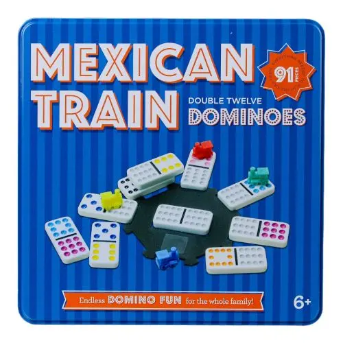 Mexican Train Dominoes Deluxe Set In Tin With Electronic Sounder 1