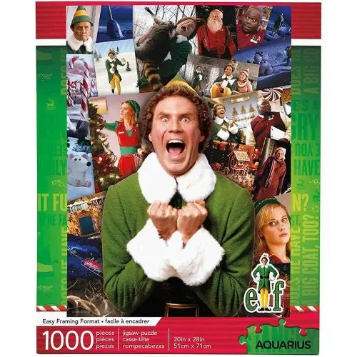 Aquarius Elf Movie Collage Christmas Jigsaw Puzzle - 1000 Pc 1
