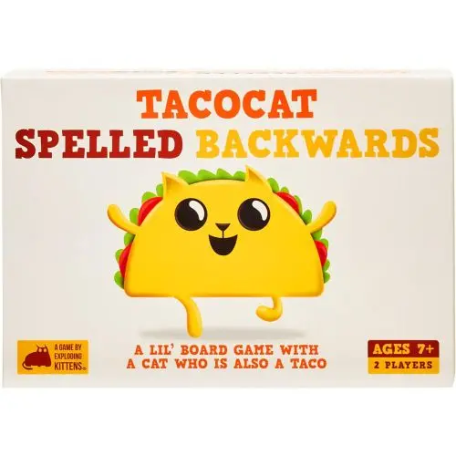 Tacocat Spelled Backwards Palindrome Duel Board Game 1