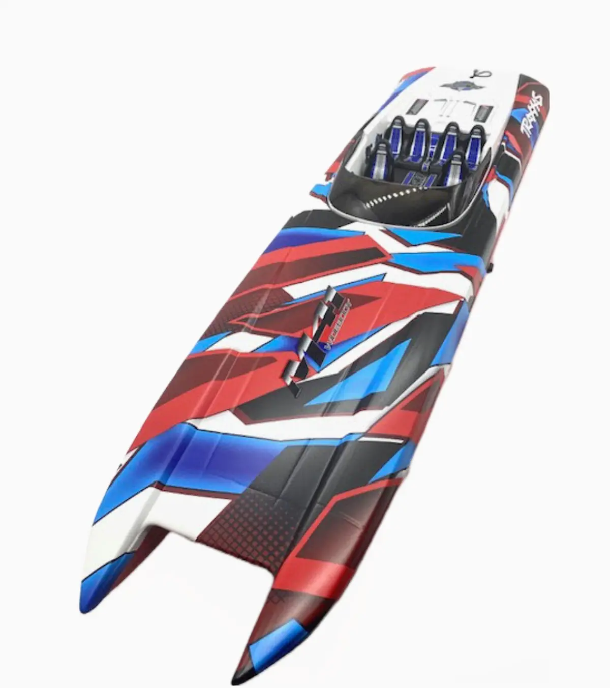 Fits M41 Widebody Boat Hull & Hatch Red Catamaran Dcb Blue Painted 57046-4 1