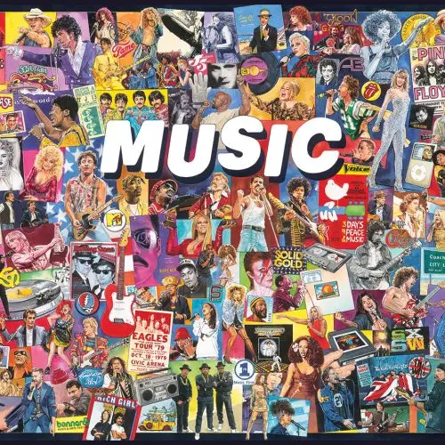 White Mountain Iconic Music Legends Jigsaw Puzzle - 1000 Pc 1