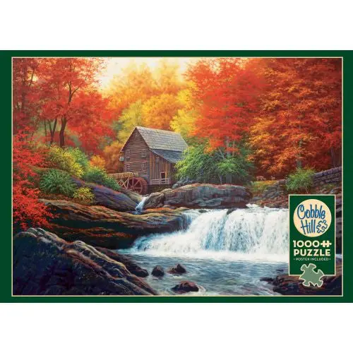 Glade Creek Grist Mill Autumn Scenery Jigsaw Puzzle - 1000 Pc 1