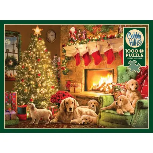 Cobble Hill Cozy Fireplace Christmas Jigsaw Puzzle - 1000 Pc 1