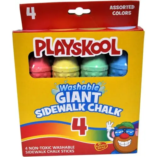 Playskool Outdoor Creativity Giant Washable Sidewalk Chalk - 4 Pack 1