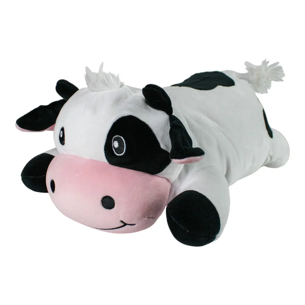 Snoozimals 20In Plush Cow - Black 1