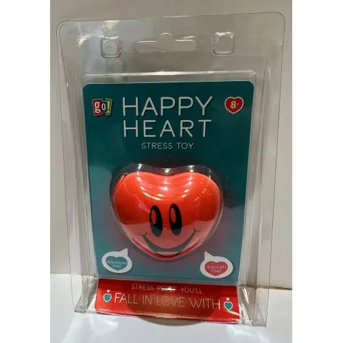 Cheerful Red Smiling Heart Stress Ball 1