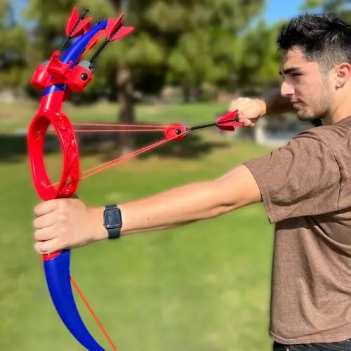 Ring Strike Archery Set: Red/Blue Compound Bow Inspired Whistling Arrows Game 1