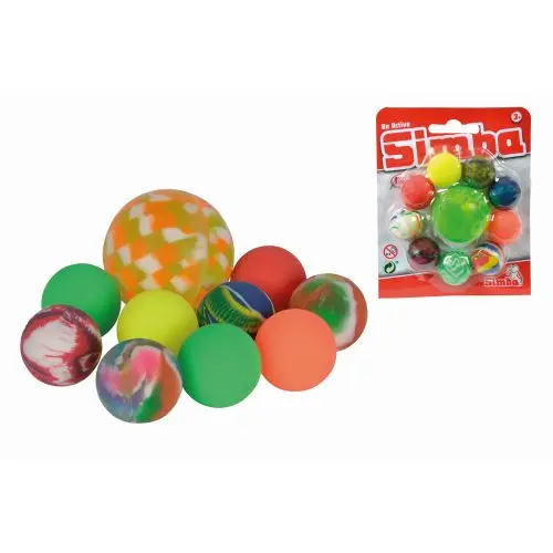 Dickie Toys Colorful Bouncing Balls Set - Multicolor 10 Piece Collection 1