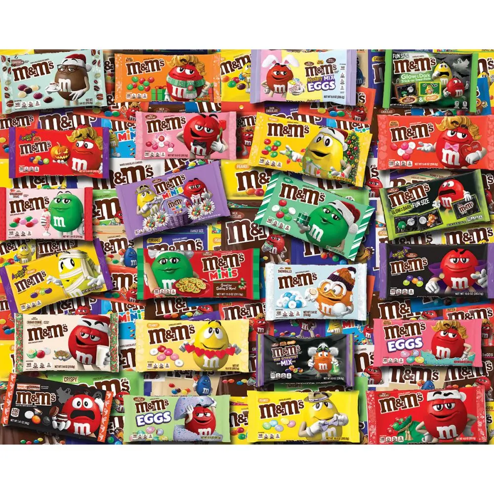 M&Ms Collage Art Jigsaw Puzzle - 1000 Pc 1