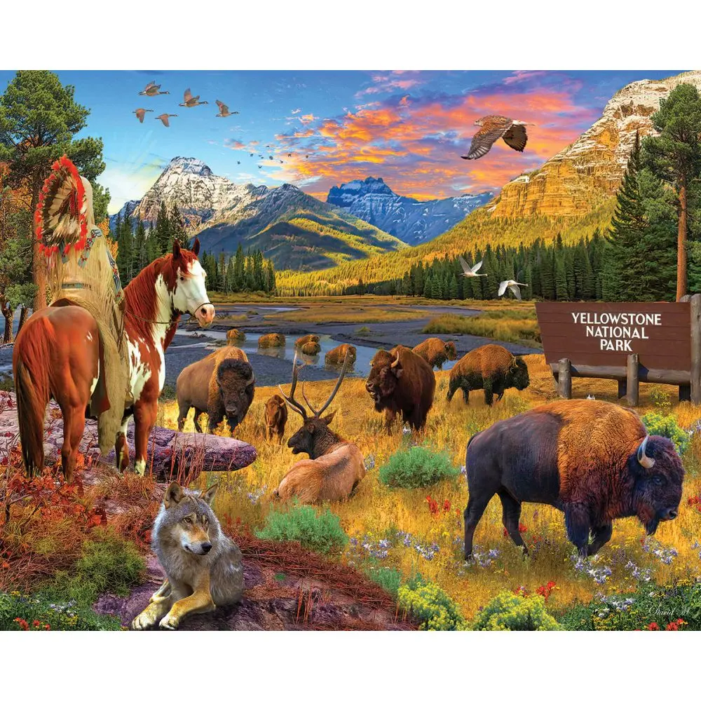 Yellowstone National Park Scenic Vista 1000 Piece Puzzle - David Maclean 1