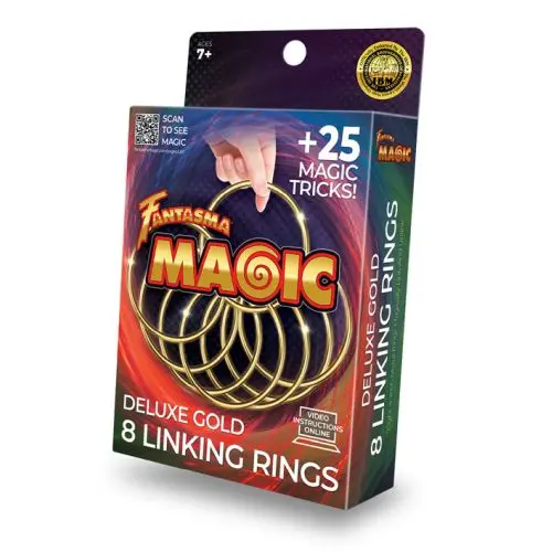 Enchanting Gold Metal Linking Rings Magic Trick Set With 25+ Illusions 1