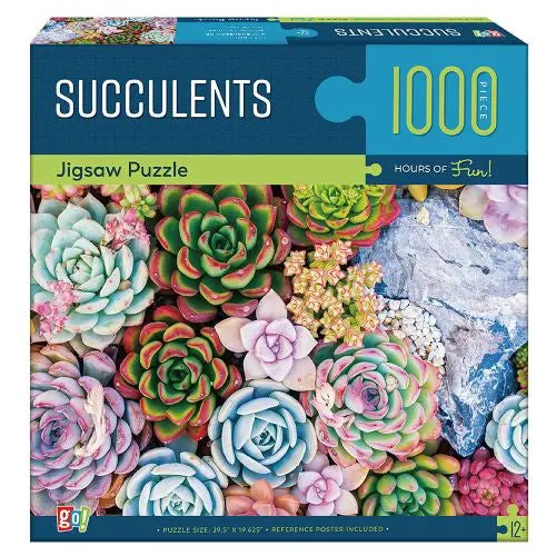 Gc Games Vibrant Succulents Jigsaw Puzzle - 1000 Pc 1