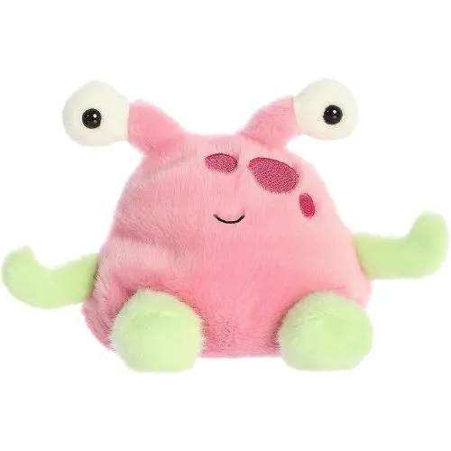 Aurora Palm Pals Silly Alien 5 Inch Plush - Pink And Green 1