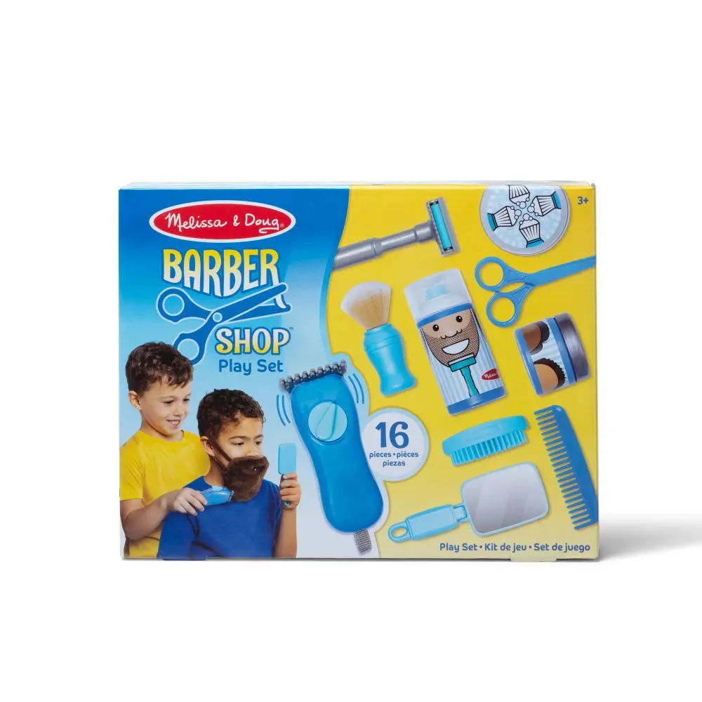 Melissa & Doug 16 Piece Deluxe Barber Shop Play Set 1