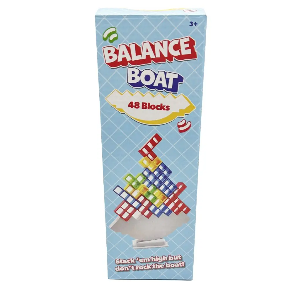 Balance Boat Blocks Game 48-Piece Colorful Set 1