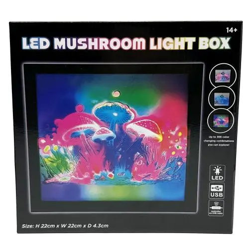 Mystical Mushroom Flowing Light Box - Usb-Powered Neon Glow 1