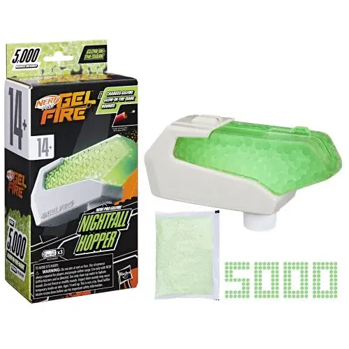 Nerf Gelfire Nightfall Hopper With Glow-In-The-Dark Tracer Rounds 1