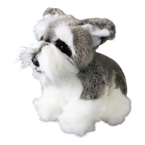 Cuddly Companions 9 Inch Floppy Schnauzer Plush - Grey 1