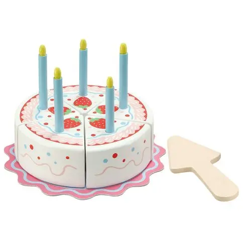 Charming Wooden Birthday Cake Set For Pretend Play 1