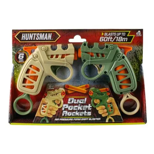 Huntsman Dual Pocket Rockets Foam Dart Blaster 1