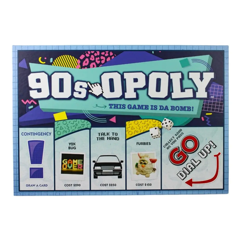 90S Opoly Board Game - Nostalgic Monopoly Twist With Iconic 90S Vibes 1