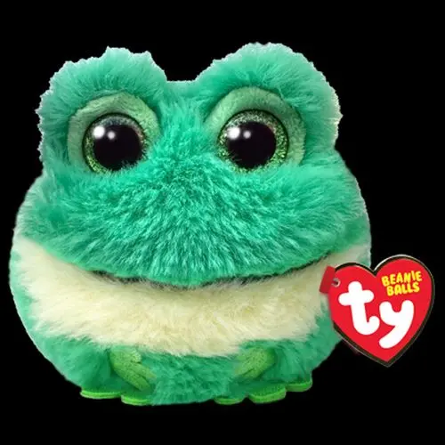 Ty Beanie Balls 3.5 Inch Gilly Frog Beanie Ball With Sparkle Glitter Eyes 1