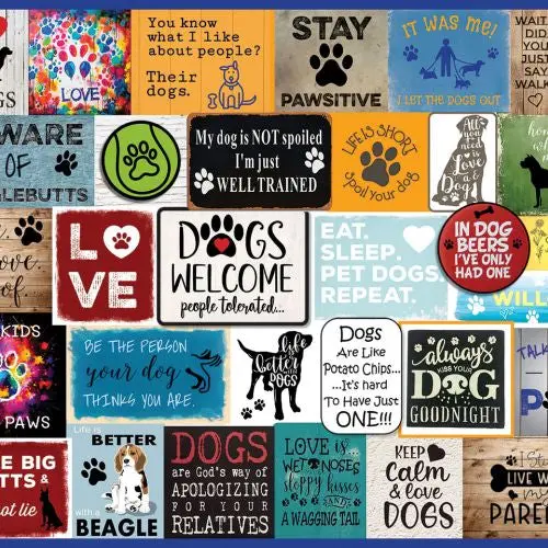 White Mountain I Love Dogs Collage Jigsaw Puzzle - 1000 Pc 1
